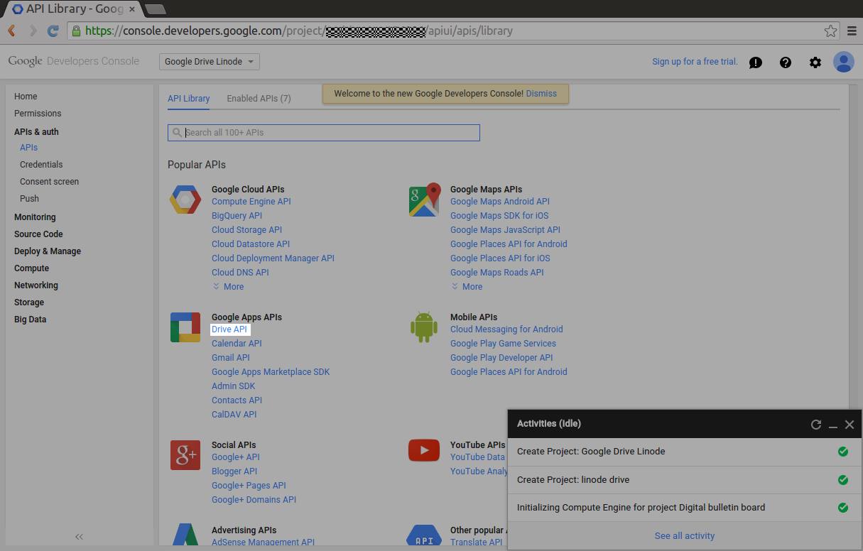 The API list. The API list.