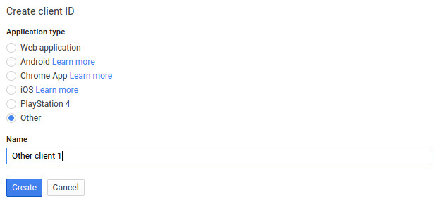 Selecting where this API key will be used Selecting where this API key will be used