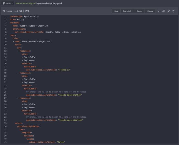 Open WebUI Policy YAML Edit Open WebUI Policy YAML Edit