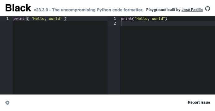 Python Hello, World in the online Black Playground. Python Hello, World in the online Black Playground.