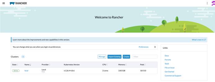 The server URL entry form Rancher enter server URL screen