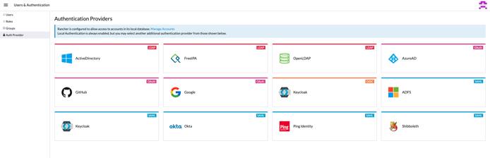 Rancher Authentication page - GitHub option selected Rancher Authentication page - GitHub option selected