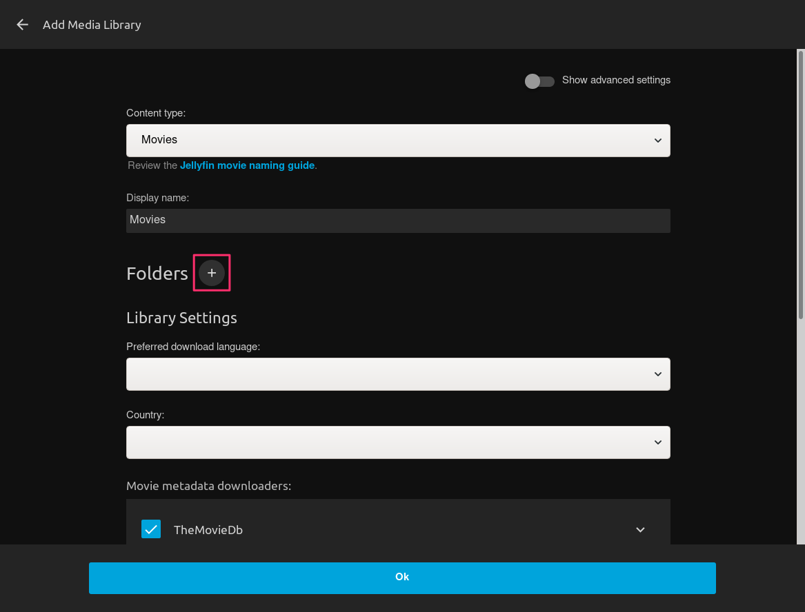 Choose the Folders button Choose the Folders button