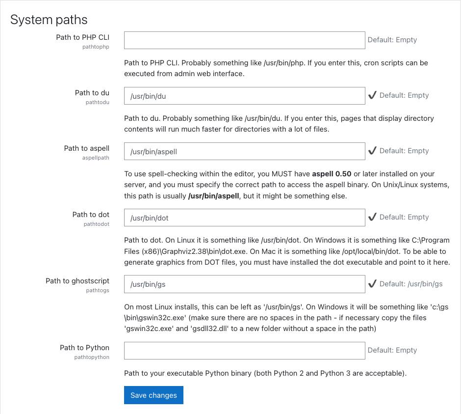 Input system paths for Moodle Input system paths for Moodle