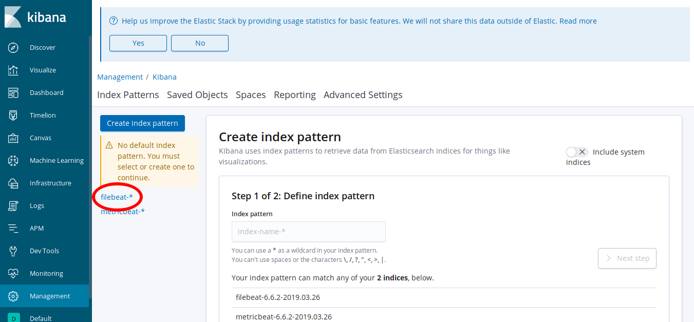 Kibana 6 Index Patterns Kibana 6 Index Patterns