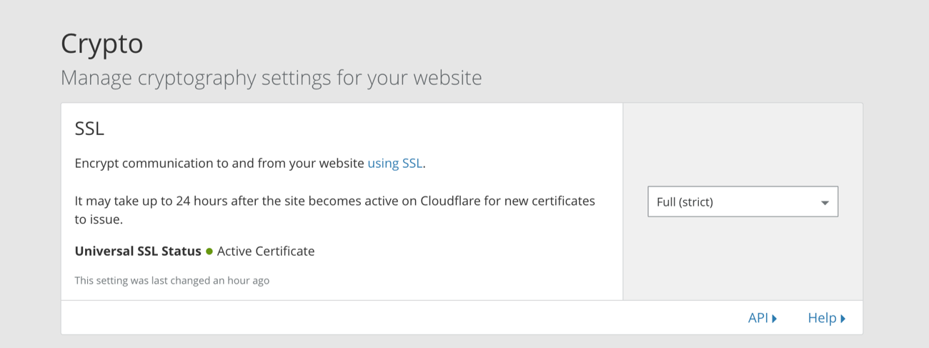 Cloudflare ssl full strict mode Cloudflare ssl full strict mode