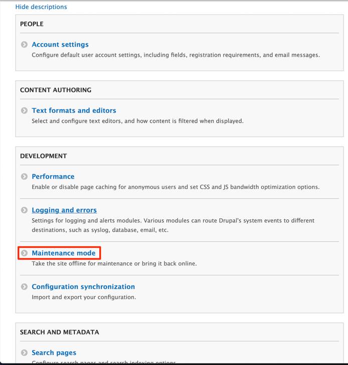 Maintenance Mode Maintenance Mode