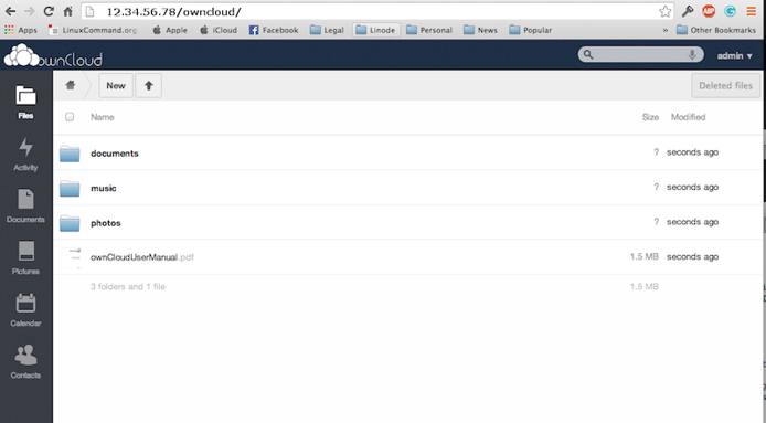Accessing ownCloud. Accessing ownCloud.