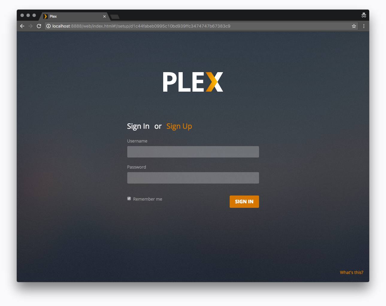 Plex web interface. Plex web interface.