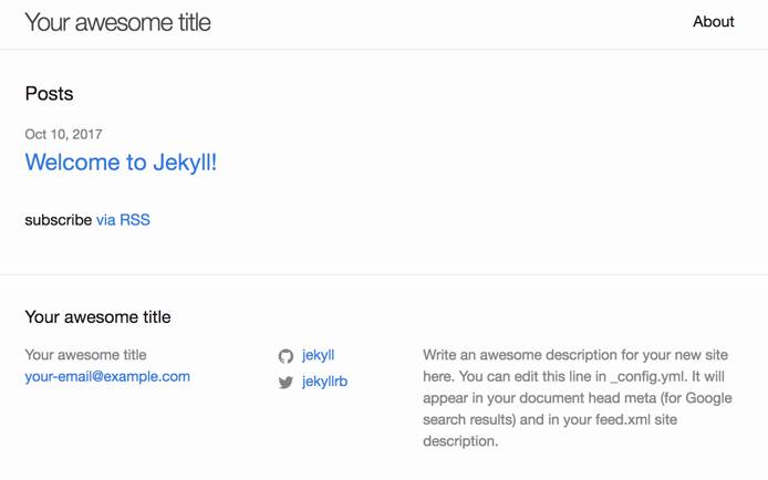 First Jekyll Post First Jekyll Post