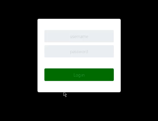 Caldera server login form Caldera server login form