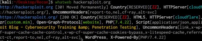 whatweb utility output whatweb utility output