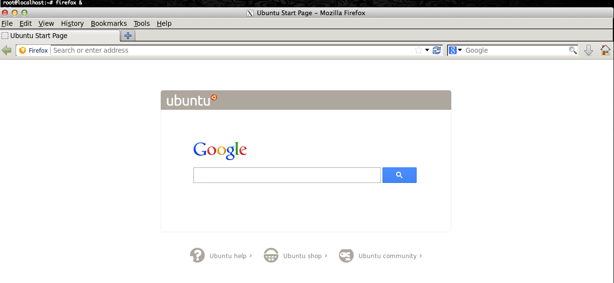 Firefox, running on a Linode Firefox, running on a Linode