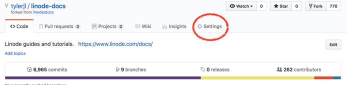 GitHub Fork Settings GitHub Fork Settings