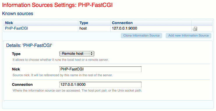 PHP-FastCGI information source settings in Cherokee admin panel on Ubuntu 10.04 LTS PHP-FastCGI information source settings in Cherokee admin panel on Ubuntu 10.04 LTS