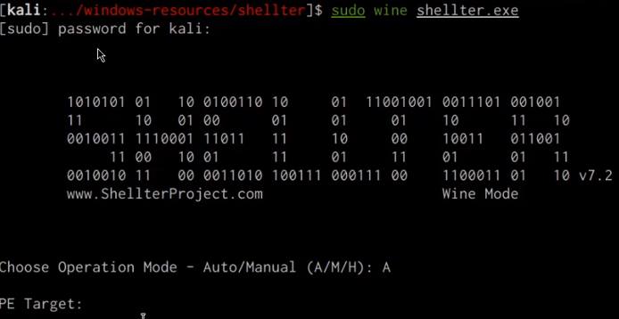 Shellter output Shellter output