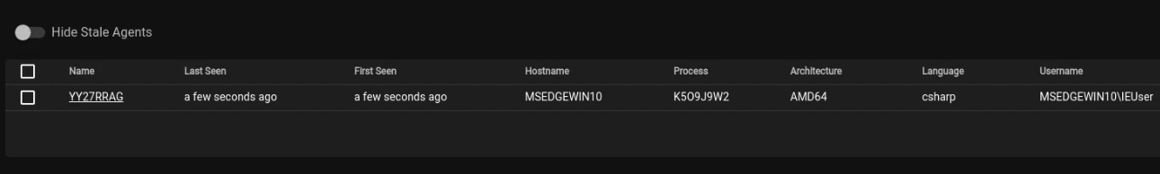 Starkiller UI - new agent received screenshot Starkiller UI - new agent received screenshot