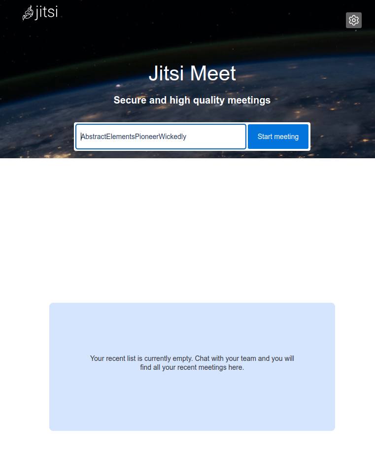 Jitsi Start a Meeting Jitsi Start a Meeting