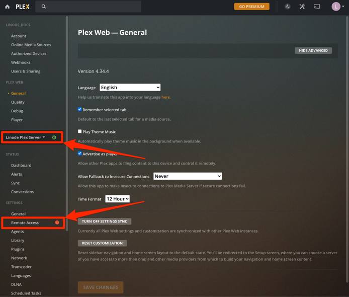 Plex Remote Access Settings. Plex Server Remote Access Settings
