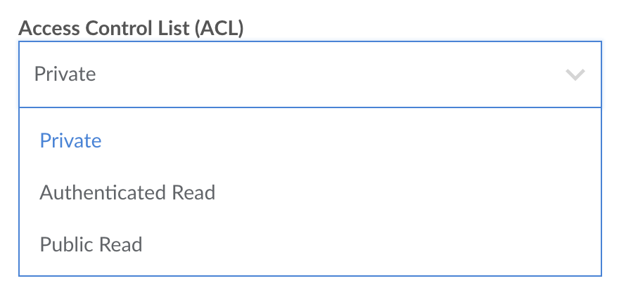 Object Storage Object ACL Menu Options Object Storage Object ACL Menu Options